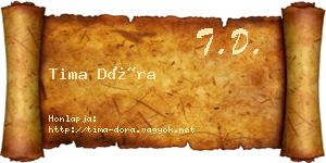 Tima Dóra névjegykártya