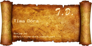 Tima Dóra névjegykártya